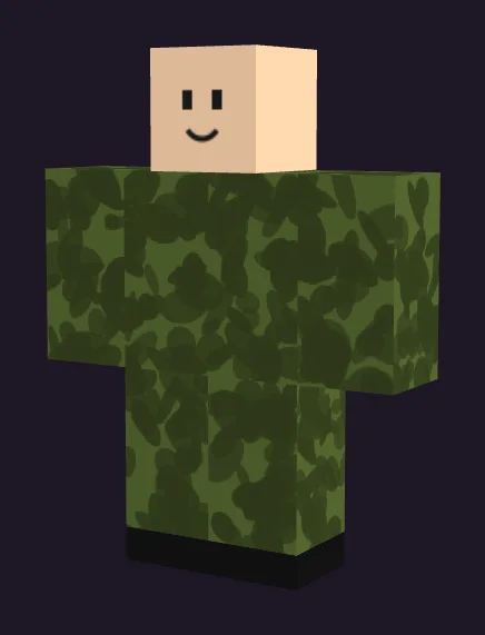 Field camo Roblox outfit made with the Skinomics outfit maker