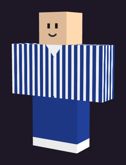 Varsity Roblox outfit made with the Skinomics outfit maker